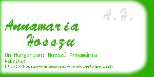 annamaria hosszu business card