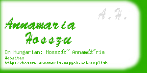 annamaria hosszu business card